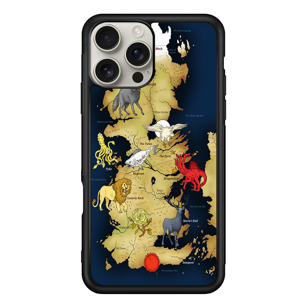Game of Thrones Map of Westeros iPhone 16 Pro Max Case | Stylish Protective Case for iPhone 16 Pro Max