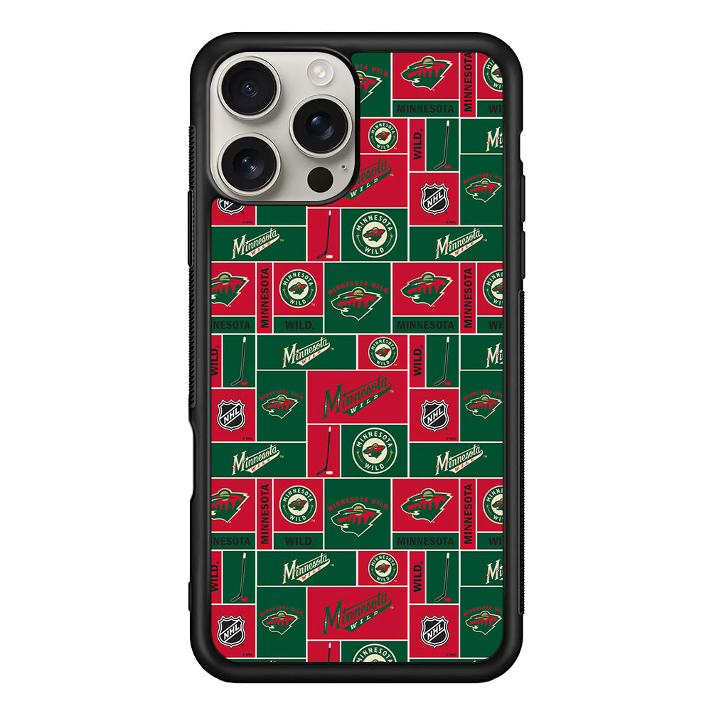 Minnesota Wild Pattern iPhone 16 Pro Max Case | Stylish Protective Case for iPhone 16 Pro Max