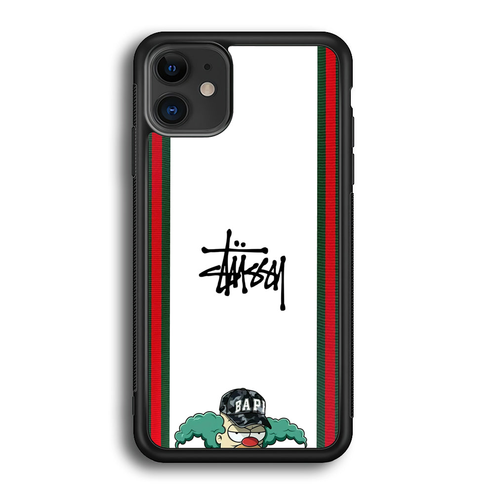 Stussy Homer Simpson iPhone 12 Case | Slim Rubber Case for iPhone 12