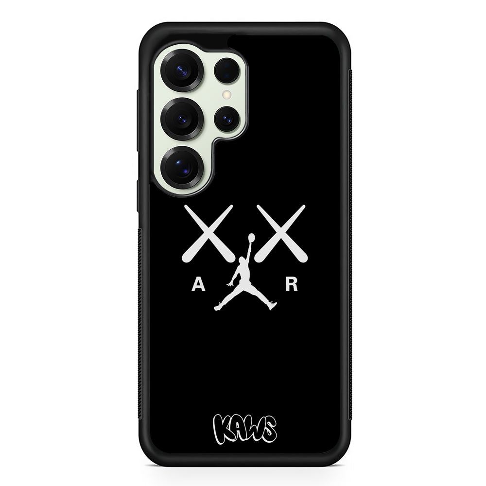 Kaws Air Jordan Midnight Black Samsung Galaxy S25 Ultra Case | Slim Rubber Case for Samsung Galaxy S25 Ultra