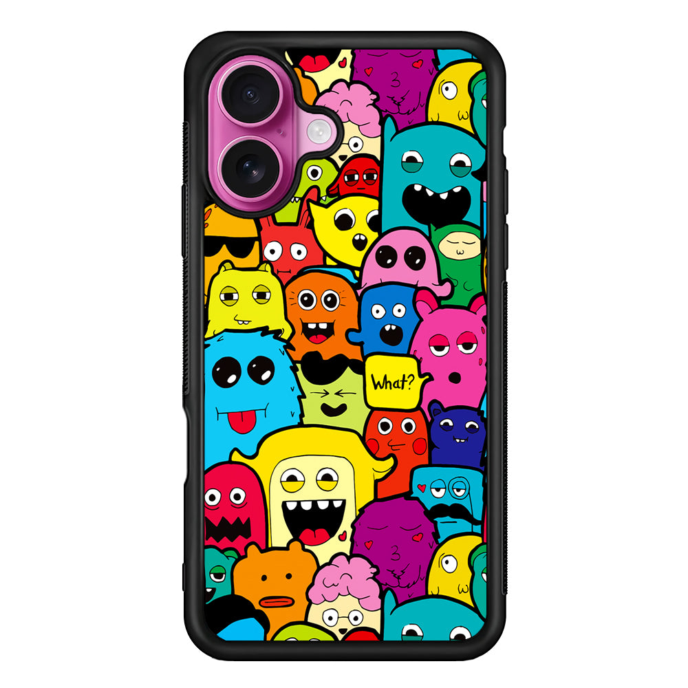 Monster Doodle Funny and Spooky iPhone 17 Case | Slim Protective Rubber Phone Cover