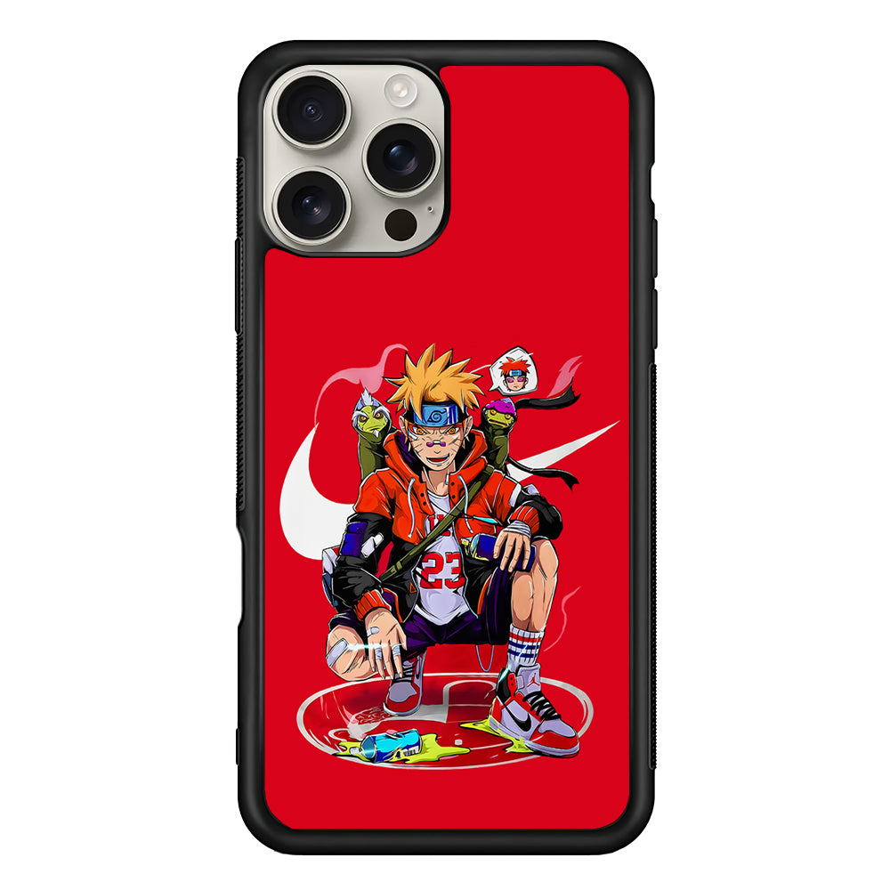 Nike Naruto Uzumaki Hypebeast iPhone 16 Pro Max Case | Durable Everyday Protective Cover