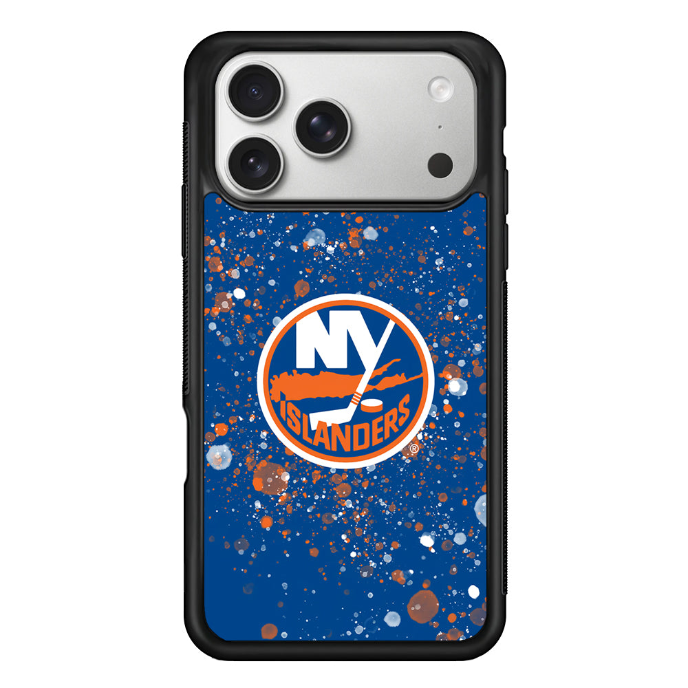 New York Islanders Art iPhone 17 Pro Case | Slim Rubber Case for iPhone 17 Pro