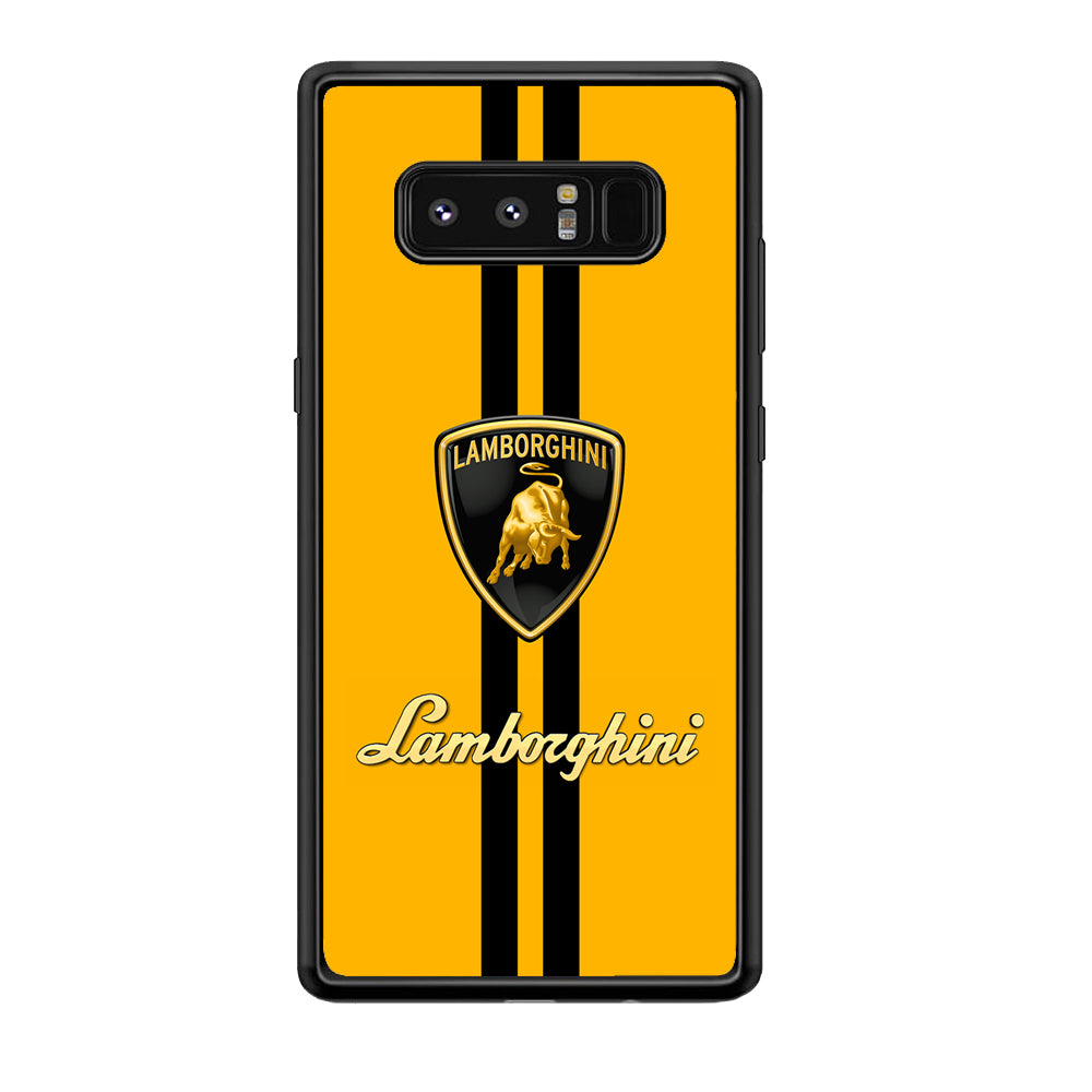 Lamborghini Logo Yellow Samsung Galaxy Note 8 Case | Slim Rubber Case for Samsung Galaxy Note 8