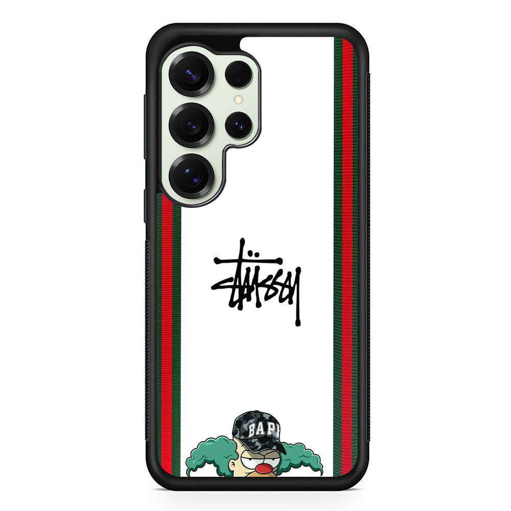 Stussy Homer Simpson Samsung Galaxy S25 Ultra Case | Slim Rubber Case for Samsung Galaxy S25 Ultra