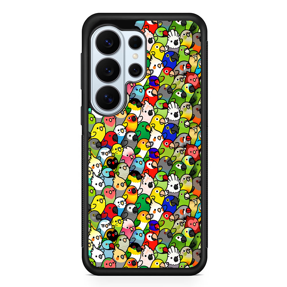 Kawaii Birds Pattern Samsung Galaxy S26 Ultra Case | Protective Phone Cover