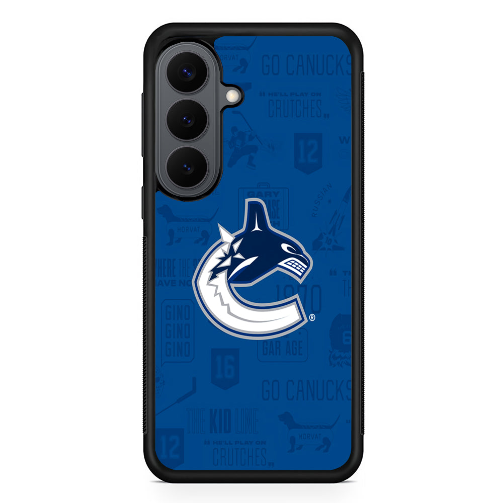 Vancouver Canucks Pattern Samsung Galaxy S26 Plus Case | Slim Rubber Case for Samsung Galaxy S26 Plus