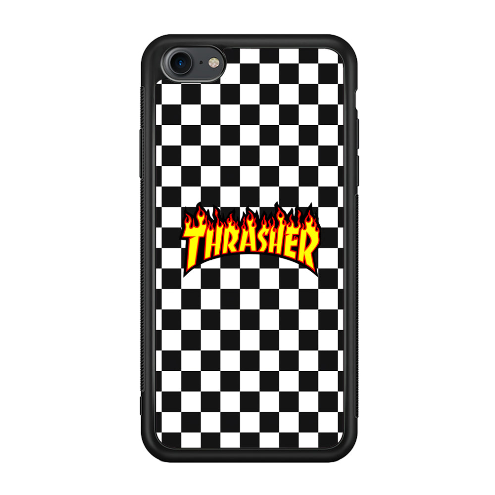 Thrasher Chess Pattern iPhone 8 Case | Slim Rubber Case for iPhone 8