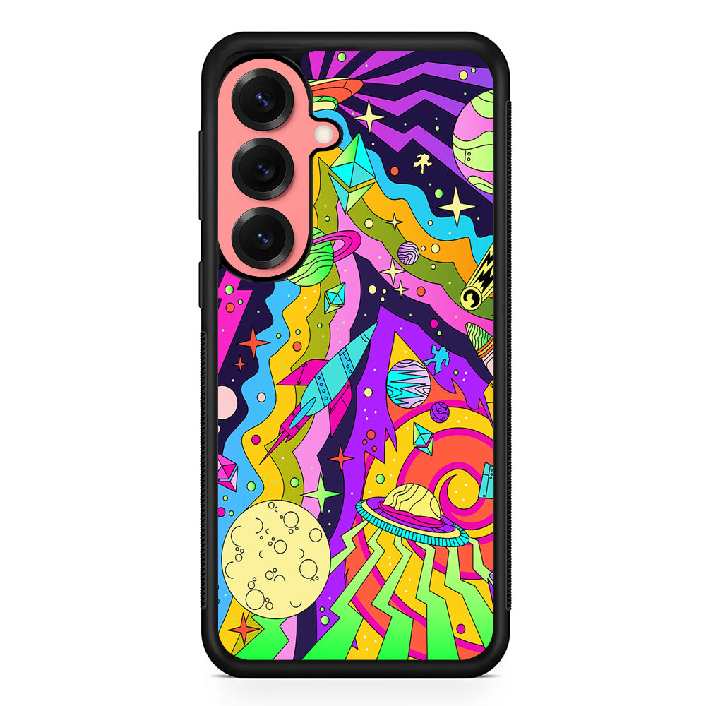 Trippy Spaceland Planets Samsung Galaxy S25 Case | Protective Case for Samsung Galaxy S25
