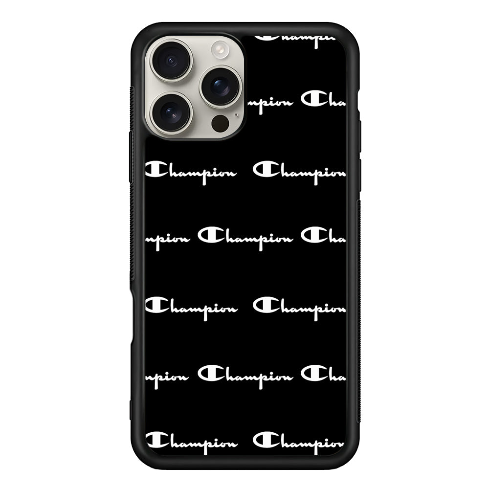 Champion Bland And White iPhone 16 Pro Max Case | Slim Rubber Case for iPhone 16 Pro Max