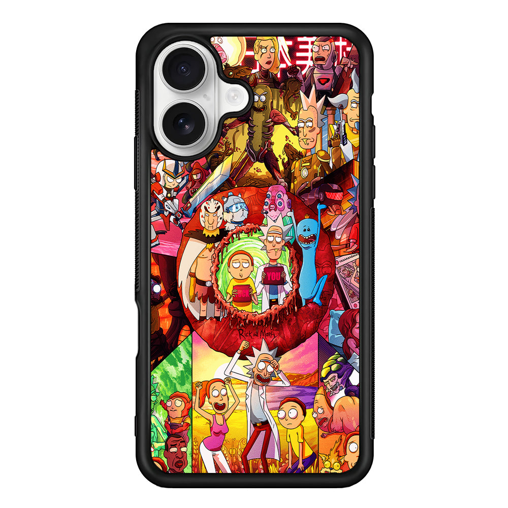 Rick and Morty Best Scene iPhone 16 Plus Case | Durable Protective Rubber Cover