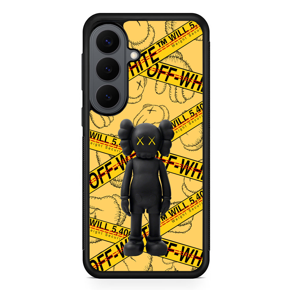 Kaws x Off White Yellow Belt Samsung Galaxy S26 Plus Case | Slim Rubber Case for Samsung Galaxy S26 Plus