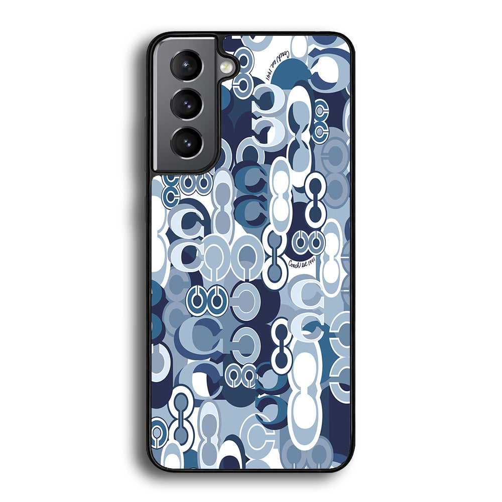 Coach Blue Samsung Galaxy S24 Plus Case | Slim Rubber Case for Samsung Galaxy S24 Plus