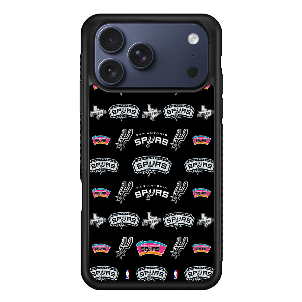 San Antonio Spurs Pattern iPhone 17 Pro Max Case | Slim Protective Cover for iPhone 17 Pro Max