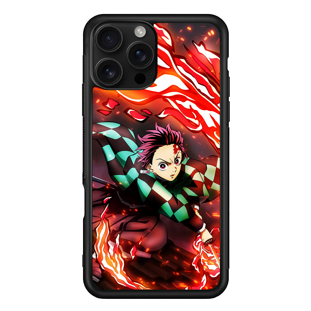 Tanjiro Kamado Demon Slayer Anime iPhone 16 Pro Case | Durable Protective Case for iPhone 16 Pro