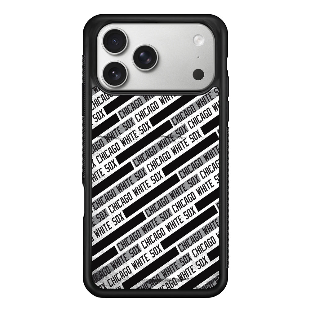 Chicago White Sox Pattern iPhone 17 Pro Case | Slim Rubber Case for iPhone 17 Pro