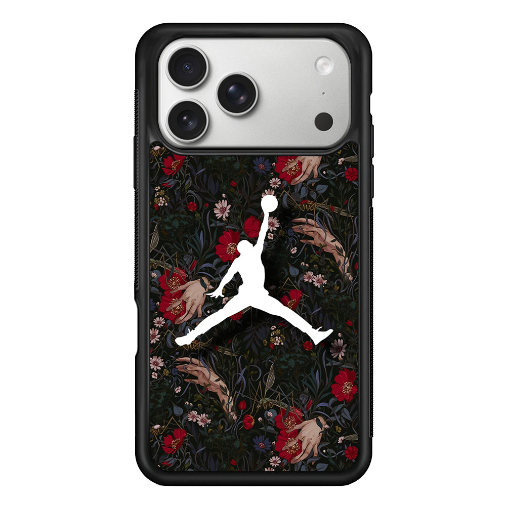 Air Jordan Logo Flower Art iPhone 17 Pro Case | Slim Protective Case for iPhone 17 Pro