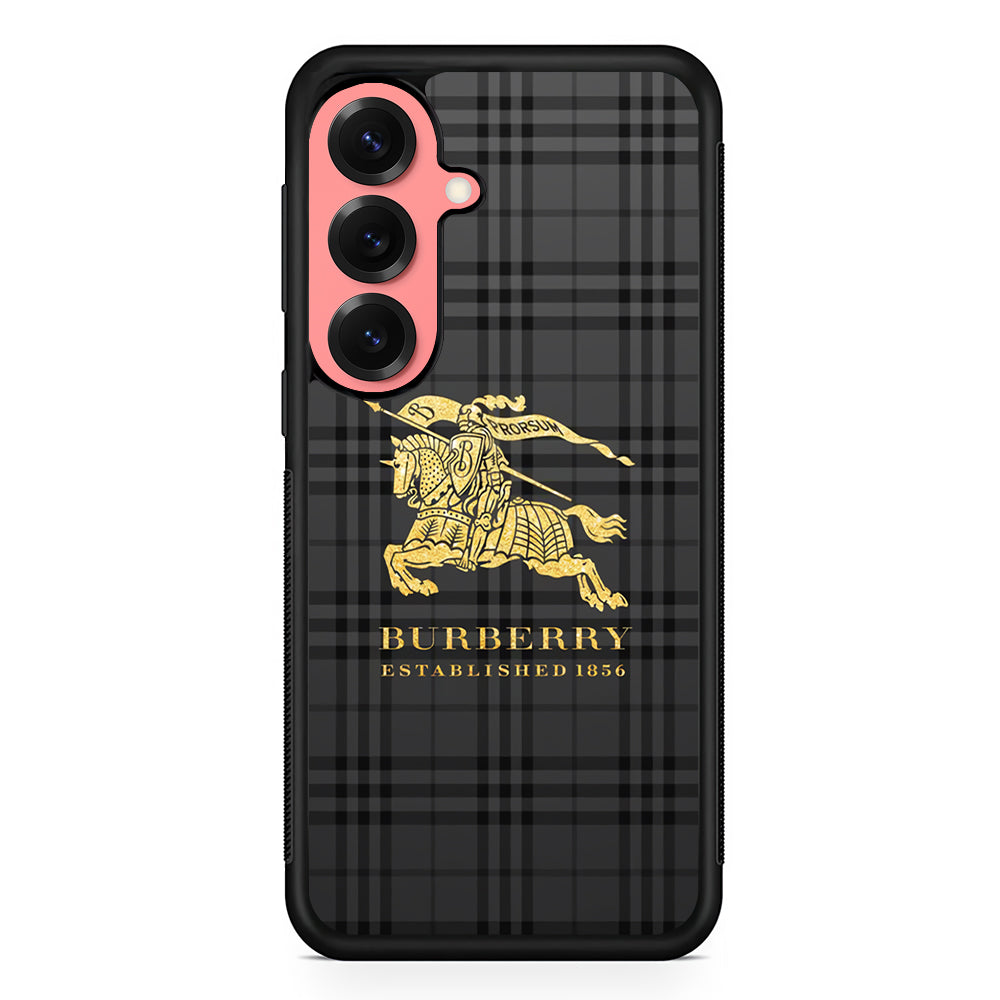 Burberry Simple Dark Grey Samsung Galaxy S25 Case | Slim Rubber Case for Samsung Galaxy S25