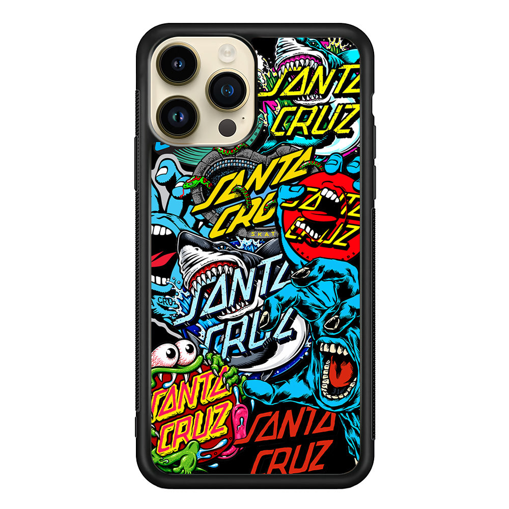 Santa Cruz Skateboard logo iPhone 14 Pro Case | Slim Rubber Case for iPhone 14 Pro