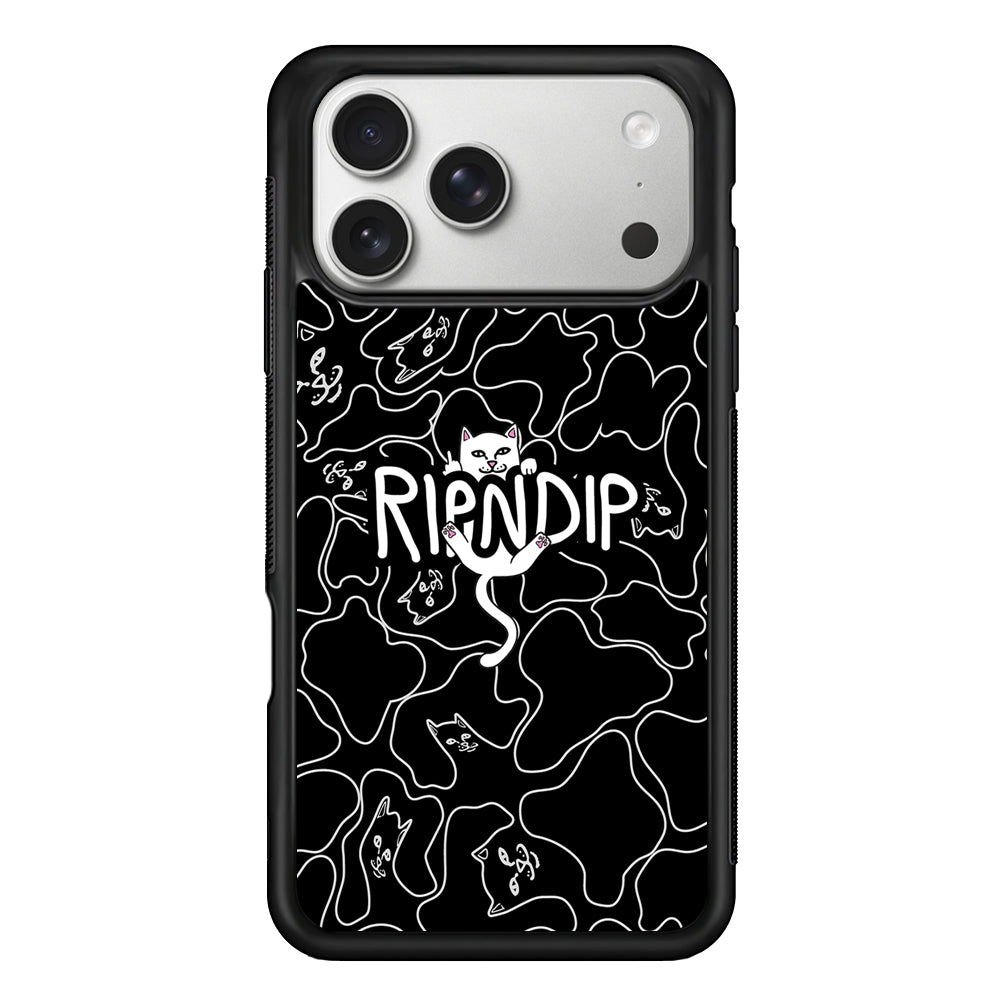 Rip N Dip Black Camo iPhone 17 Pro Case | Slim Rubber Case for iPhone 17 Pro