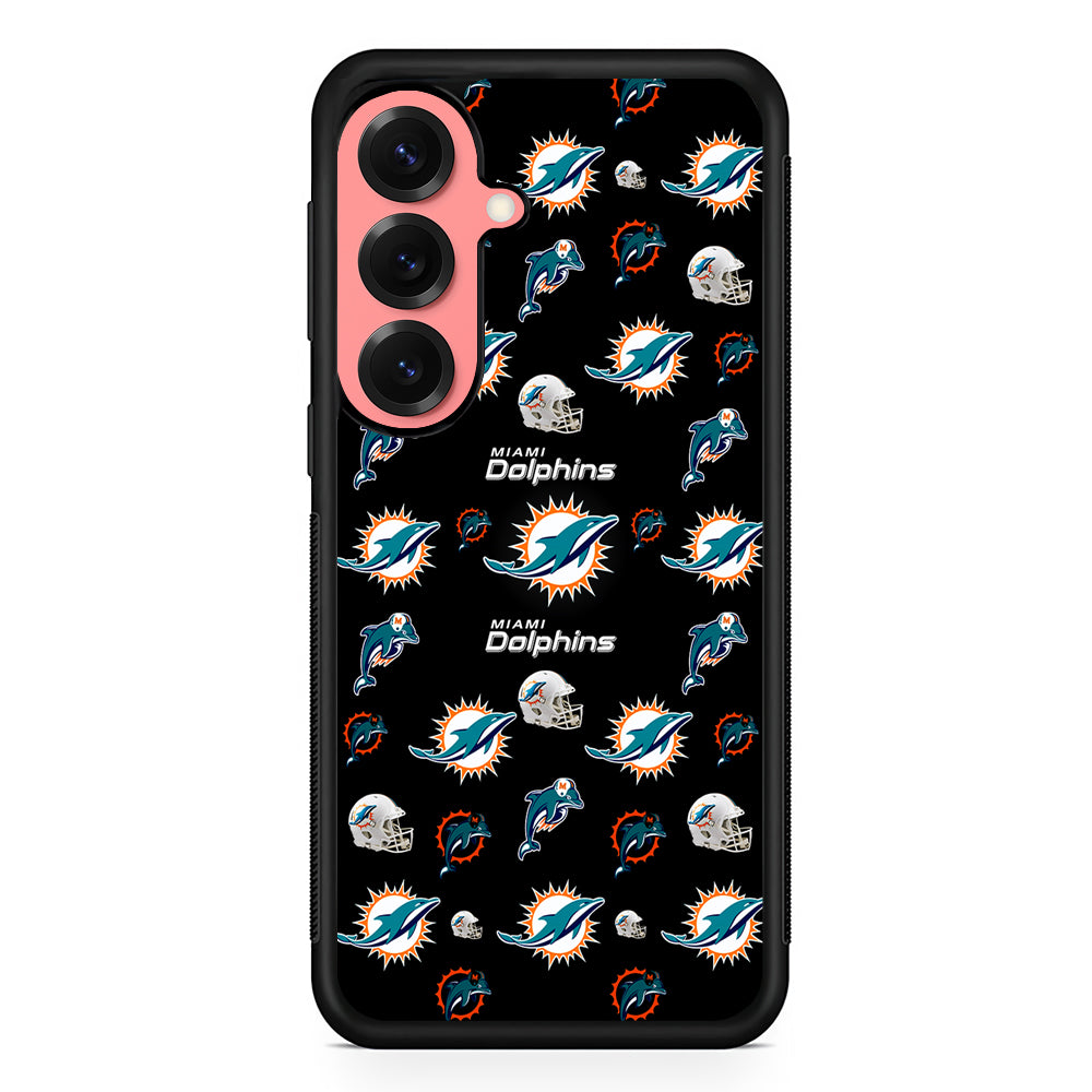 Miami Dolphins Pattern Samsung Galaxy S25 Case | Protective Case for Samsung Galaxy S25