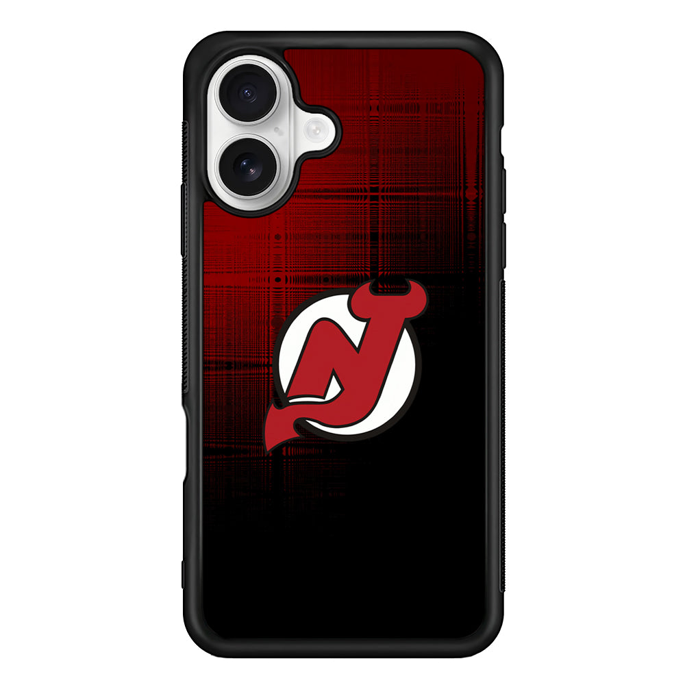 New Jersey Devils Logo iPhone 16 Plus Case | Durable Protective Rubber Cover