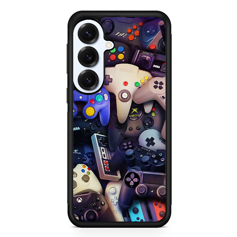 Console Controller Game Retro Samsung Galaxy S25 Plus Case | Slim Rubber Cover for Samsung Galaxy S25 Plus