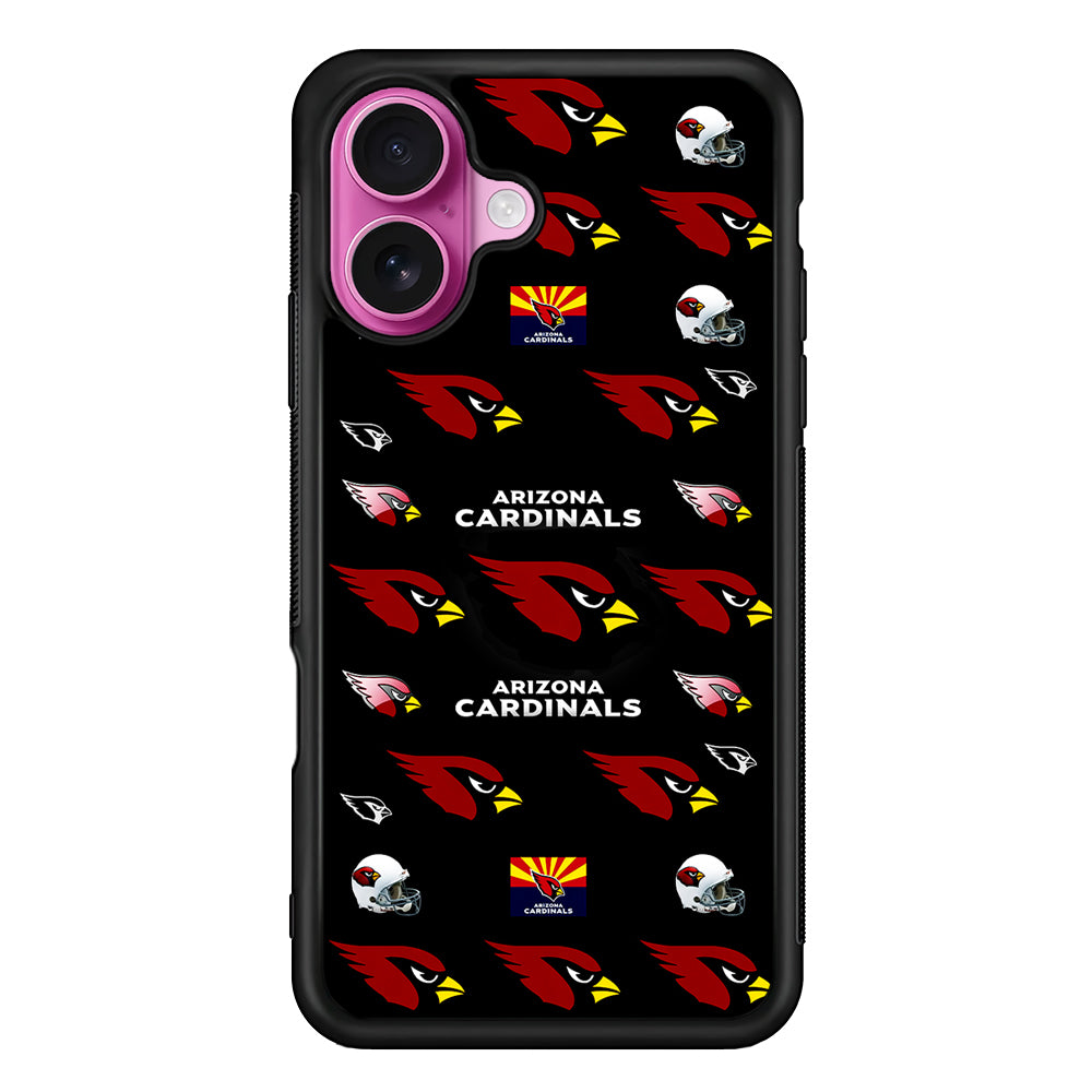 Arizona Cardinals Pattern iPhone 17 Case | Slim Protective Rubber Phone Cover