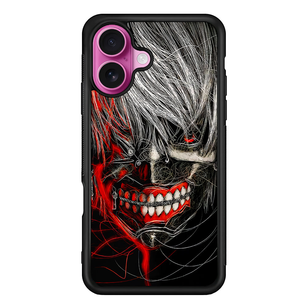 Ken Kaneki Tokyo Ghoul Art iPhone 17 Case | Slim Protective Rubber Phone Cover