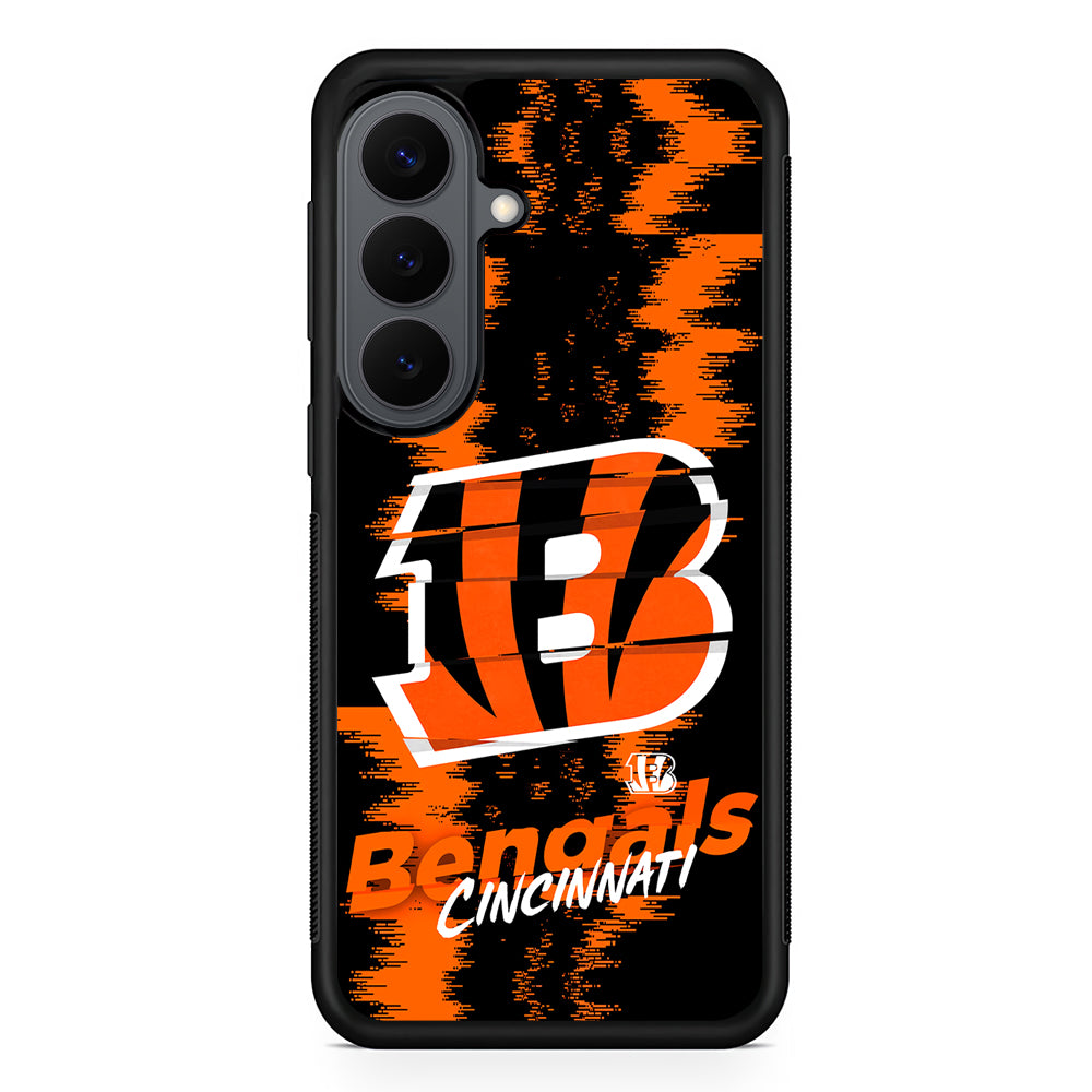 Cincinnati Bengals Abstract Color Samsung Galaxy S26 Plus Case | Slim Rubber Case for Samsung Galaxy S26 Plus