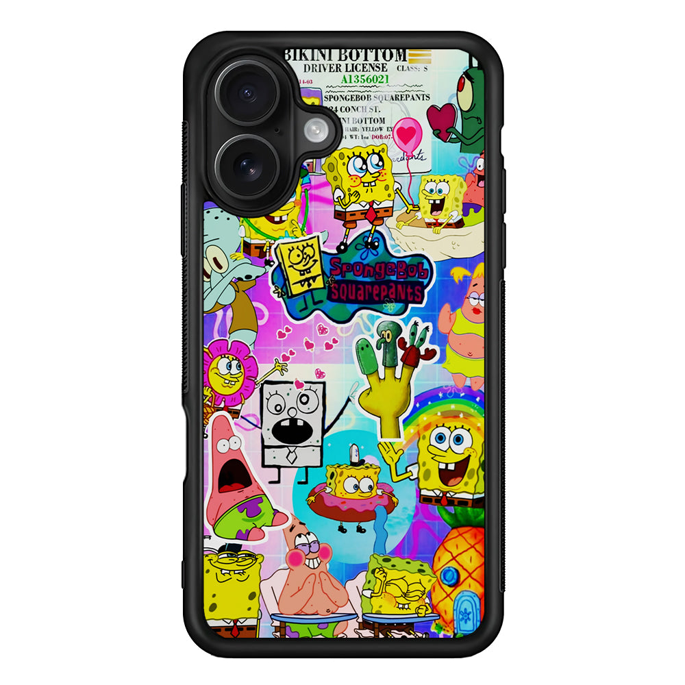 Spongebob and Friends Aesthetic iPhone 16 Case - Oxvistore