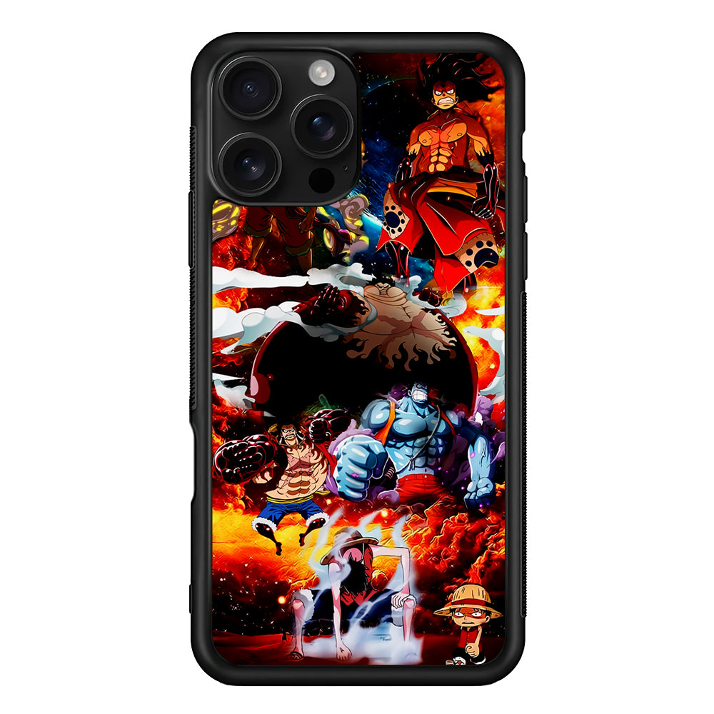 One Piece Luffy Transformation iPhone 16 Pro Case | Durable Protective Case for iPhone 16 Pro