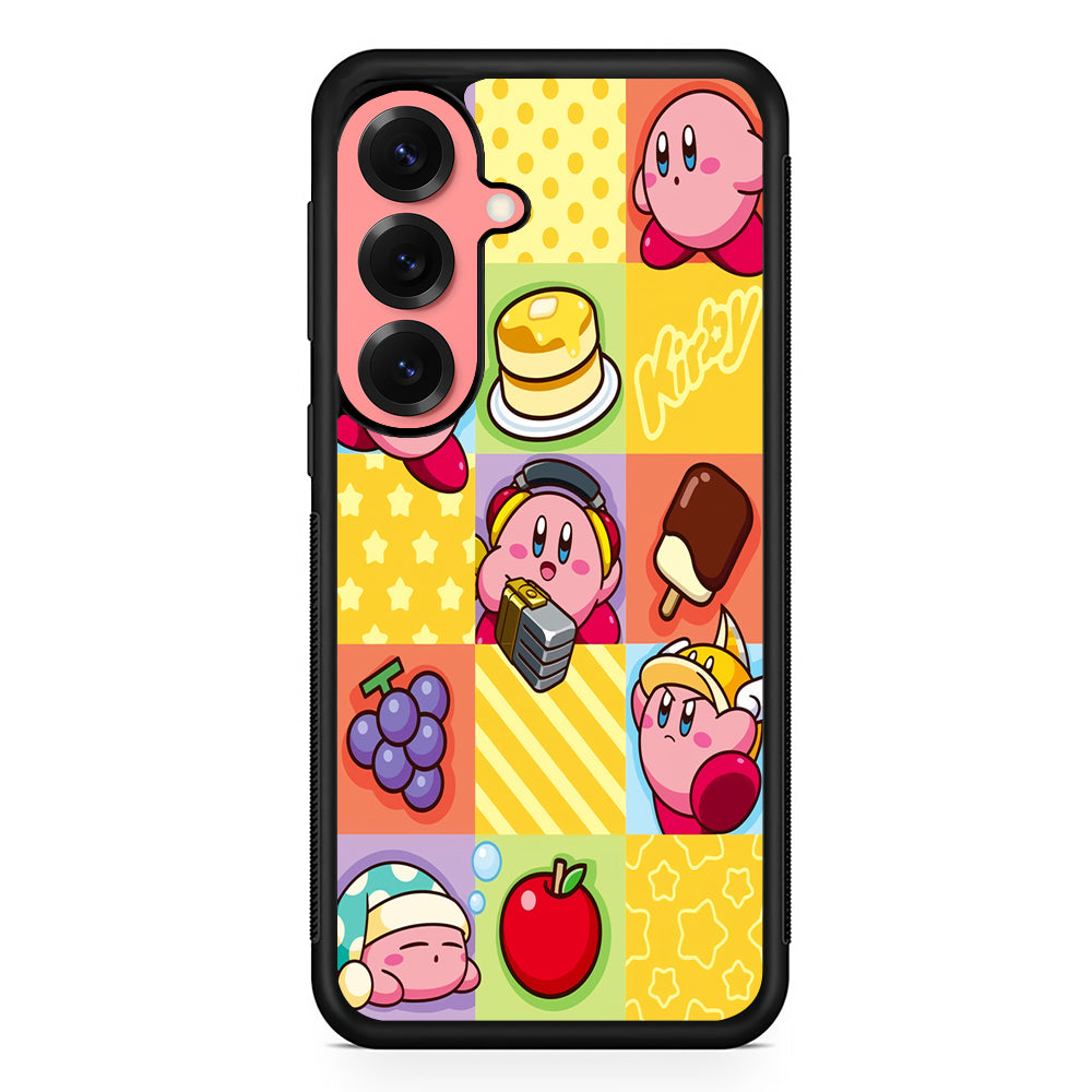 Cute Kirby Collage Samsung Galaxy S25 Case | Protective Case for Samsung Galaxy S25