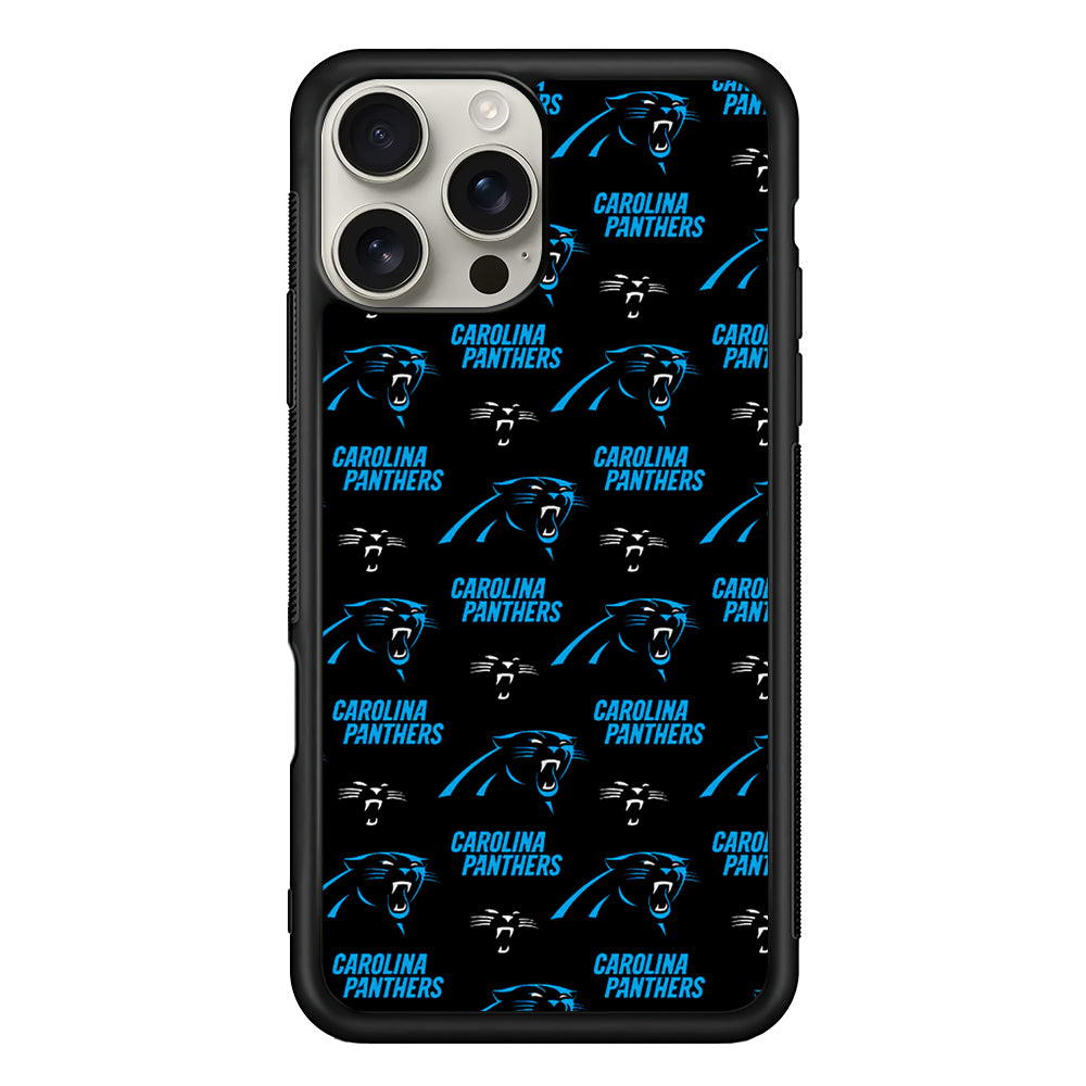 Carolina Panthers Logo Pattern iPhone 16 Pro Max Case | Stylish Protective Case for iPhone 16 Pro Max