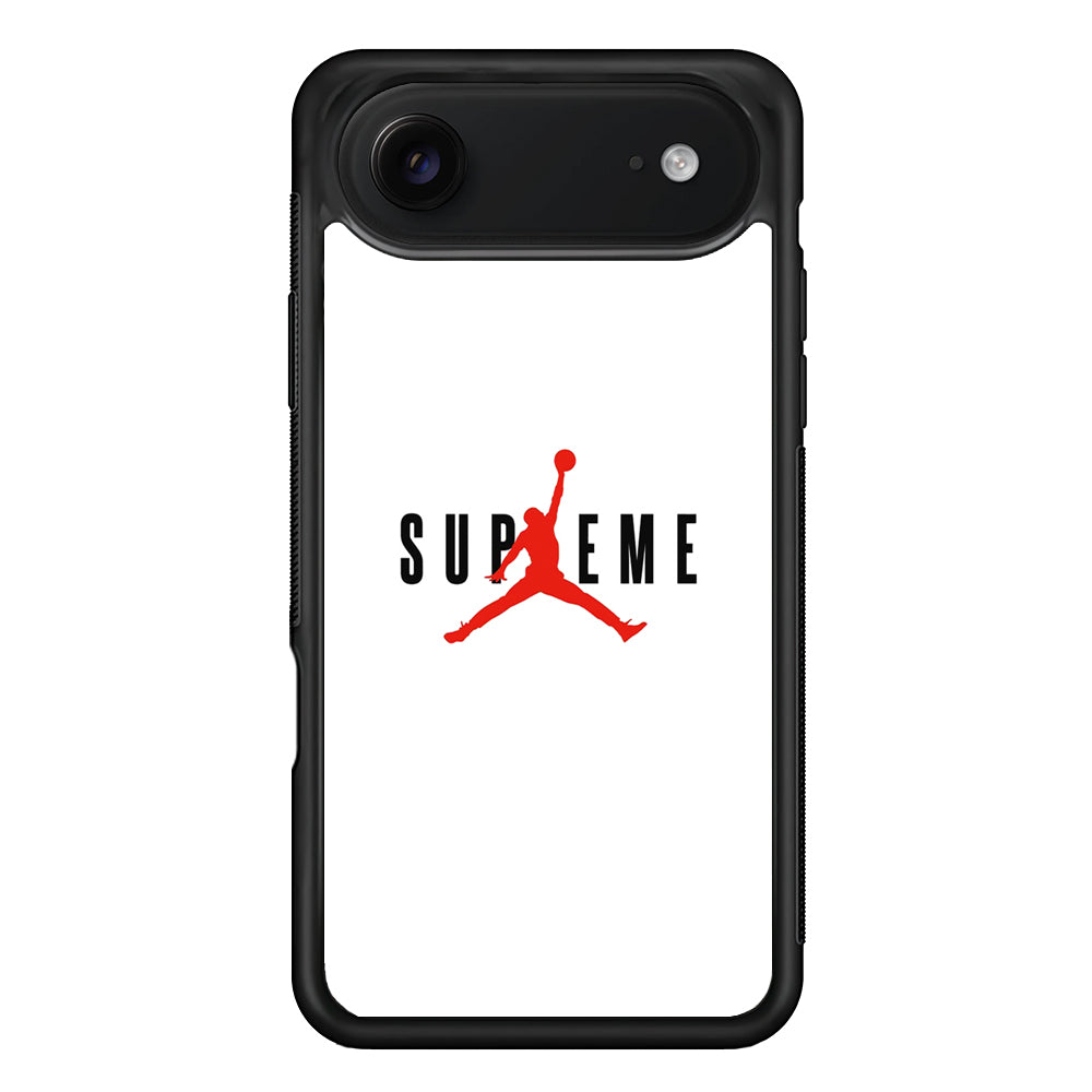 Jordan X Supreme White Background iPhone 17 Air Case | Slim Rubber Case for iPhone 17 Air