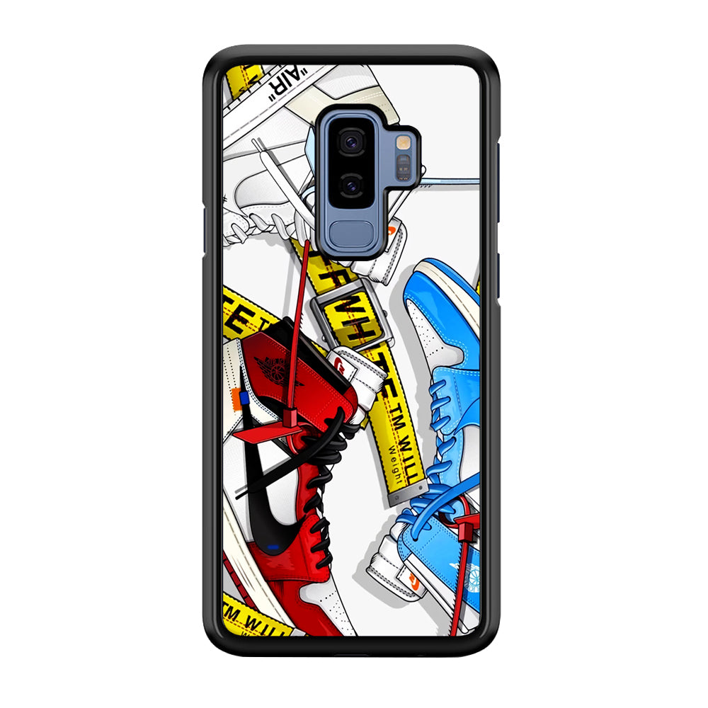 Nike Air x Off White Shoes Colase Samsung Galaxy S9 Plus Case | Slim Rubber Case for Samsung Galaxy S9 Plus
