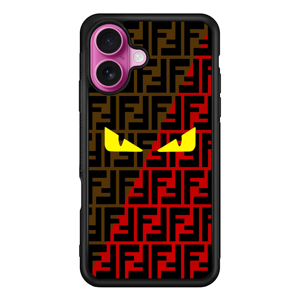 Fendi Choco Red iPhone 17 Case | Slim Rubber Case for iPhone 17