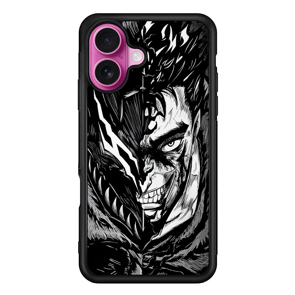Guts Berserk Black Swordsman iPhone 17 Case | Slim Protective Rubber Phone Cover