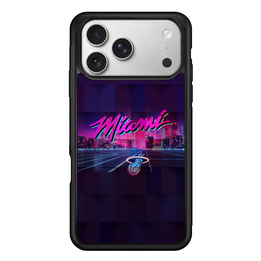 Miami Heat Logo iPhone 17 Pro Case | Slim Rubber Case for iPhone 17 Pro
