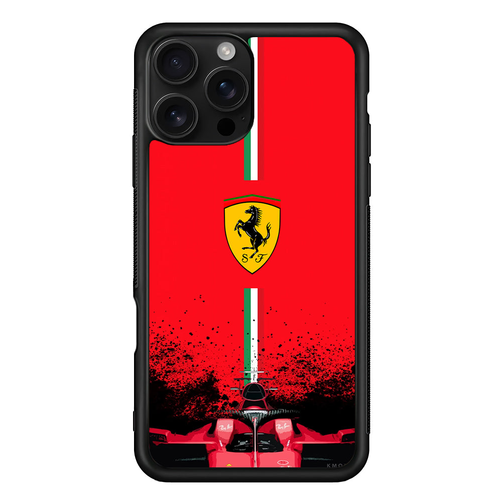 Ferrari Luxury Car Logo iPhone 16 Pro Case | Slim Rubber Case for iPhone 16 Pro