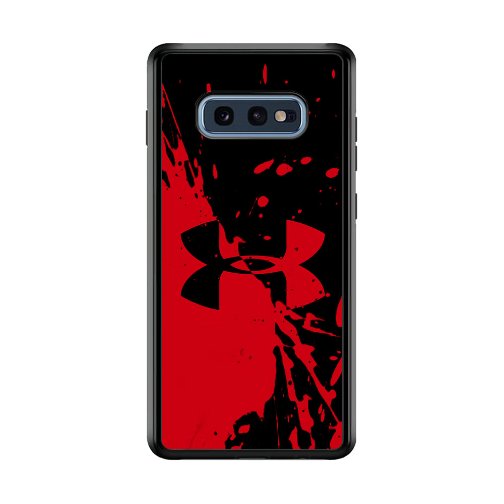 Under Armour Black Red Samsung Galaxy S10E Case | Slim Rubber Case for Samsung Galaxy S10E