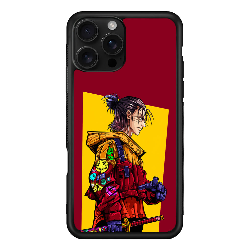 Eren Yeager Hype Samurai iPhone 16 Pro Case | Durable Protective Case for iPhone 16 Pro