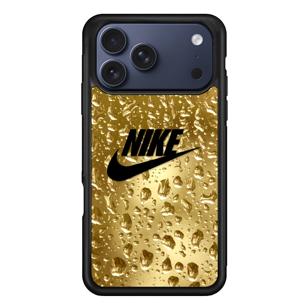 Nike Golden Water Drop iPhone 17 Pro Max Case | Durable Rubber Case for iPhone 17 Pro Max