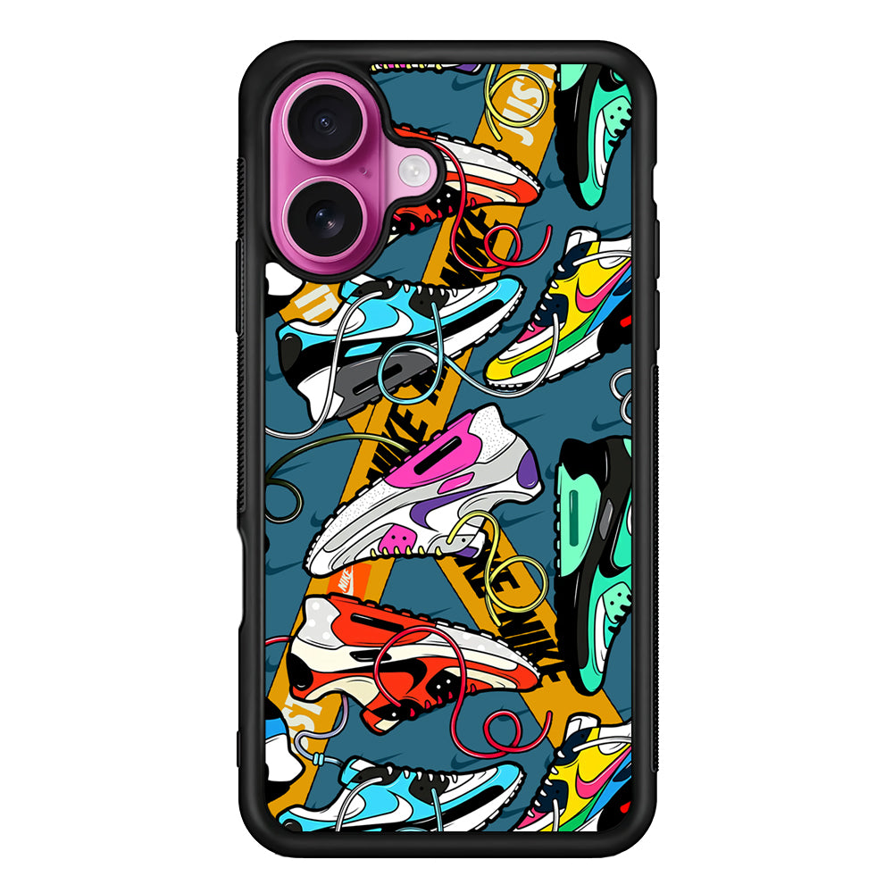 Nike Twister Shoelaces iPhone 17 Case - Slim Rubber Case for iPhone 17