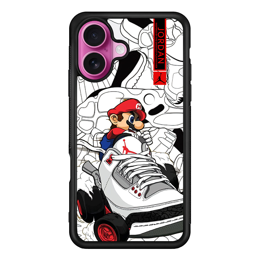 Air Jordan Mario Ride The Shoes iPhone 17 Case - Slim Rubber Case for iPhone 17