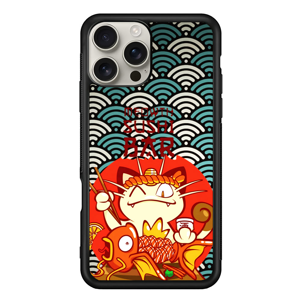 Pokemon Meowth Sushi Bar iPhone 16 Pro Max Case | Stylish Protective Case for iPhone 16 Pro Max