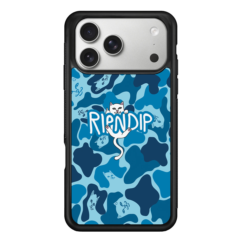 Rip N Dip Blue Camo iPhone 17 Pro Case | Slim Rubber Case for iPhone 17 Pro