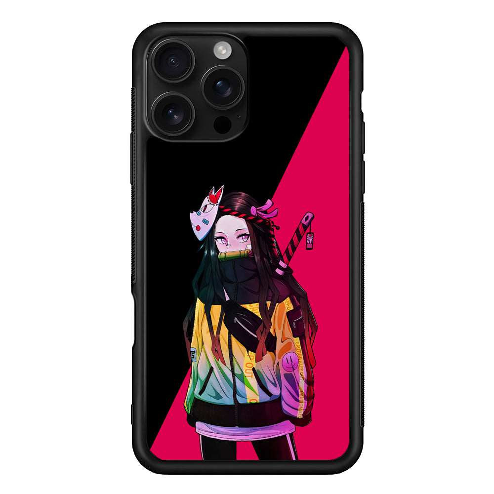 Nezuko Hypebeast Demon Slayer iPhone 16 Pro Case | Durable Protective Case for iPhone 16 Pro