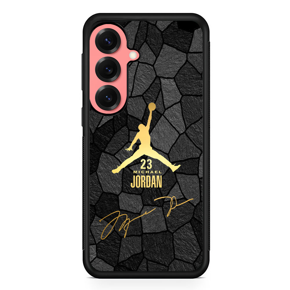 Air Jordan Golden Silhouette Samsung Galaxy S25 Case | Slim Protective Cover for Samsung Galaxy S25
