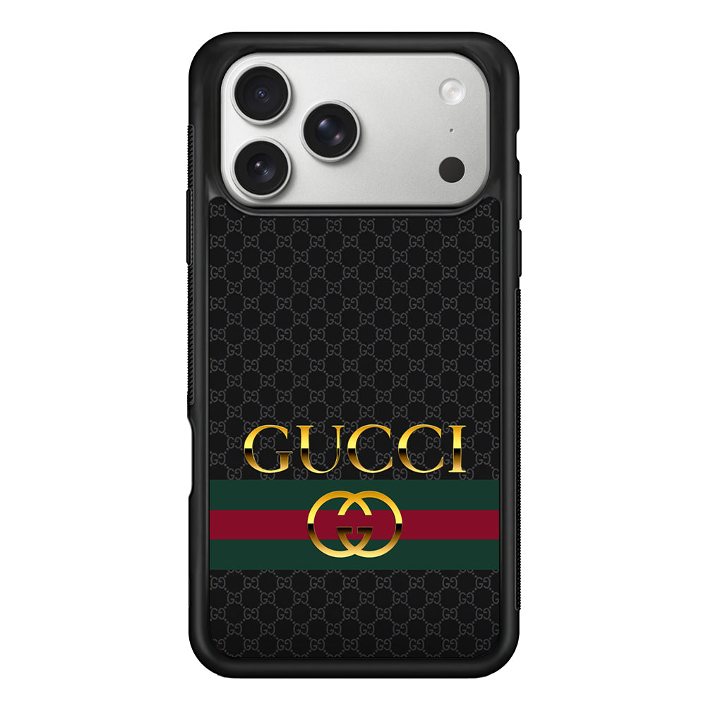 Gucci Luxury Pattern iPhone 17 Pro Case | Slim Rubber Case for iPhone 17 Pro
